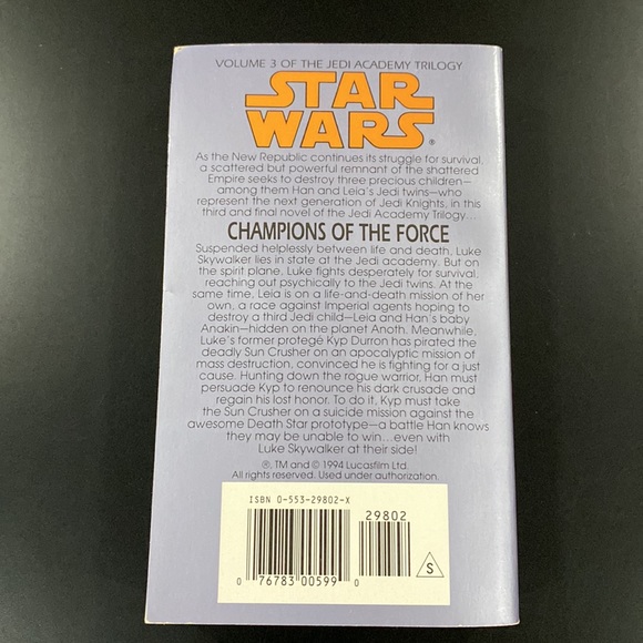 Star Wars The Jedi Academy #3: Champions of the Force by Kevin J. Anderson - Picture 2 of 5